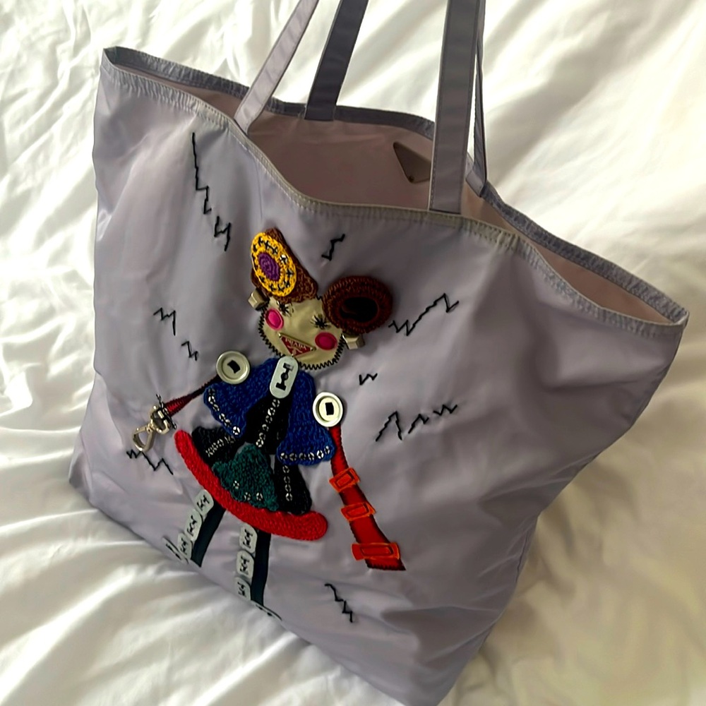 PRADA limited edition Lilac, nylon robot tote bag!